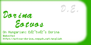 dorina eotvos business card