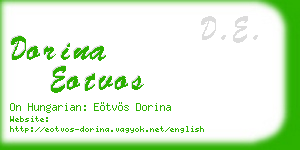 dorina eotvos business card